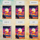 Buffalo Moon, Western Art, Vibrant Sunset, Wildlife Painting, Canvas Print, Rustic Home Decor, Cabin Wall Art, Bold Colorful Art