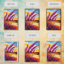 Vibrant Wheat Field, Rustic Sunset Landscape, Golden Hour Painting, Autumn Country Art, Framed Canvas Print, Farmhouse Kitchen Wall Art