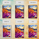 Mountain Wildflower Art, Scenic Landscape Print, Vibrant Nature Painting, Rustic Outdoor Decor, Framed Canvas Print, Boho Cabin Wall Art