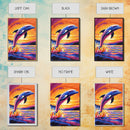 Leaping Dolphin, Ocean Art, Coastal Decor, Vibrant Seascape, Canvas Print, Beach House Wall Art, Nautical Aesthetic, Bold Colors