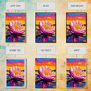 Water Lily, Vibrant Floral Art, Framed Canvas Print, Nature Painting, Serene Pond Decor, Zen Wall Art, Relaxing Home Decor, Office Art