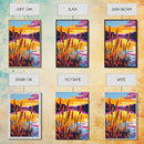 Sunset Reeds, Tranquil Nature Art, Canvas Print, Landscape Painting, Warm Color Wall Decor, Living Room Art, Serene Home Aesthetic