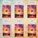 Celestial Star, Cosmic Art, Surreal Sunset Painting, Boho Wall Art, Framed Canvas Print, Astrology Art, Bedroom Decor