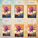 Bold Floral, Purple Blossom, Vibrant Wildflower, Nature Art, Canvas Print, Colorful Flower Painting, Abstract Botanical Art