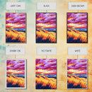 Mountain Sunset, Autumn Landscape, Colorful Nature, Sunset Wall Art, Canvas Print, Living Room Decor, Rustic Art, Vibrant Wilderness