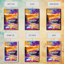 Sunset Highway, Road Trip Art, Colorful Travel Decor, Adventure Wall Art, Wanderlust Aesthetic, Framed Canvas Print, Unique Gift