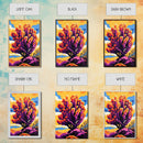 Desert Tree Painting, Vibrant Nature Wall Art, Colorful Cactus Art, Southwestern Canvas Print, Living Room Wall Art, Boho Home Decor