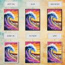 Ocean Wave Painting, Vibrant Seascape Wall Art, Colorful Beach Print, Surf Canvas Print, Coastal Home Decor, Nautical Wall Art
