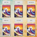 Big Wave Art, Colorful Ocean Painting, Surf Canvas Print, Coastal Beach Wall Decor, Modern Seascape Art, Nautical Home Wall Art
