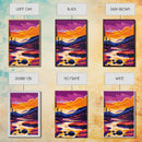 Sunset Lake Art, Colorful Nature Painting, Vibrant Landscape Canvas Print, Cabin Wall Decor, Rustic Home Art, Autumn Boho Wall Art