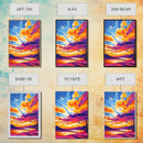 Dramatic Sky Art, Vibrant Sunset Painting, Colorful Landscape Canvas Print, Nature Wall Art, Modern Home Decor, Living Room Wall Art