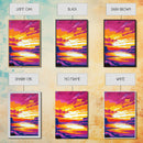 Canyon Sunset Art, Vibrant Nature Painting, Colorful Landscape Canvas Print, Rustic Home Decor, Western Wall Art, Living Room Wall Art