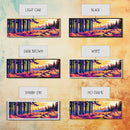 Enchanted Forest, Sunset Glow Painting, Vibrant Woodland Art, Nature Lover Gift, Framed Canvas Print, Living Room Wall Art, Cozy