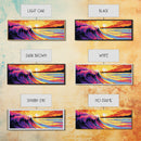 Ocean Wave, Sunset Surf, Coastal Seascape, Vibrant Beach Art, Framed Canvas Print, Surfing Wall Art, Nautical Decor, Beach House Artwork