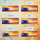 Rolling Wave, Surf Art, Ocean Wall Decor, Vibrant Seascape, Surfer Gift, Coastal Living, Summer Beach, Framed Canvas Print