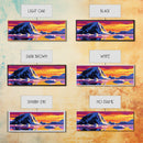 Icy Mountain, Sunset Over Ice, Vibrant Frozen Landscape, Cool Color Palette, Arctic Beauty, Bold Wall Art, Canvas Print