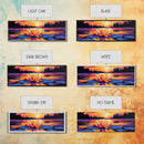 Water Lily Sunset, Tranquil Lake Art, Zen Wall Decor, Nature Inspired Print, Vibrant Landscape, Canvas Print, Relaxing Bedroom Art