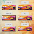 Desert House, Sunset Landscape, Vibrant Wall Art, Canvas Print, Western Home Decor, Colorful Southwest, Living Room Art, Bold Painting