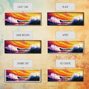 Rolling Waves, Ocean Sunset, Coastal Wall Art, Vibrant Beach Scene, Framed Canvas Print, Nautical Decor, Surfer Room, Seascape Painting