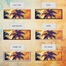 Tropical Palm Trees, Sunset Sky, Boho Wall Art, Framed Canvas Print, Beach House Decor, Vibrant Landscape, Coastal Artwork, Bedroom Art
