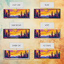 Autumn Pines, Sunset Landscape, Framed Canvas Print, Cozy Cabin Wall Art, Vibrant Nature Scene, Fall Decor, Living Room Artwork