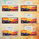 Desert Cactus, Sunset Glow, Framed Canvas Print, Boho Wall Art, Southwest Home Decor, Vibrant Nature Art, Rustic Landscape, Living Room Art