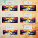 Stormy Sky, Sunset Glow, Abstract Landscape, Canvas Print, Living Room Wall Art, Nature Lover Decor, Autumn Art, Wilderness Painting