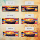 Canoe on Lake, Tranquil Sunset, Nature Art, Canvas Print, Cabin Wall Decor, Lake House Art, Water Landscape, Warm Color Palette