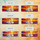 Seashell Sunset, Beach Wall Art, Ocean Decor, Canvas Print, Vibrant Coastal Painting, Nautical Living Room Art, Tropical Bedroom Decor