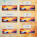 Ocean Wave, Sunset Beach, Vibrant Coastal Art, Canvas Print, Tropical Seascape Painting, Nautical Living Room Art, Surfing Wall Decor