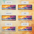 Ocean Waves, Dramatic Seascape, Sunset Surf, Coastal Wall Art, Framed Canvas Print, Beach House Decor, Bold Colors, Modern Nautical