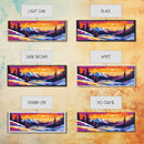 Winter Wonderland, Snowy Mountains, Sunset, Framed Canvas Print, Scenic Landscape Art, Cozy Christmas Decor, Nature Inspired Artwork