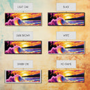 Crashing Wave, Sunset, Ocean Power, Framed Canvas Print, Surfer Wall Art, Beach House Decor, Coastal Color Palette, Vibrant Home Art