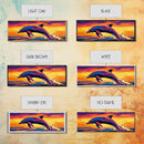 Jumping Dolphin, Ocean Wall Art, Marine Life, Vibrant Sea Decor, Framed Canvas Print, Beach House Art, Coastal Nature, Large Canvas