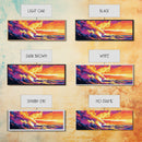 Fiery Wave, Ocean Surf Print, Beach Wall Art, Coastal Sunset, Canvas Print, Vibrant Seascape, Nautical Decor, Surfer Gift, Office Art