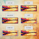 Driftwood Sunset, Nature Art, Rustic Wall Decor, Vibrant Landscape, Framed Canvas Print, Serene Seascape, Lake House, Bold Colors