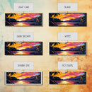 Sunset Paradise, Tropical Waters, Exotic Escape, Framed Canvas Print, Coastal Wall Art, Boho Beach Decor, Relaxing Living Room Art