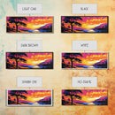 Lakeside Sunset, Scenic View, Tranquil Nature, Framed Canvas Print, Relaxing Landscape, Living Room Decor, Sunset Wall Art