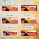Desert Scene, Wild Grass, Vibrant Sky, Framed Canvas Print, Southwest Wall Art, Boho Decor, Minimalist Landscape, Warm Tones