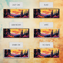 Pine Tree Landscape, Autumn Wilderness Art, Cozy Nature Decor, Warm Sunset Tones, Rustic Cabin Accent, Woodland Aesthetic, Canvas Print