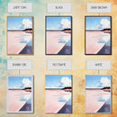 Pink Shoreline, Beach Reflection, Coastal Landscape, Framed Canvas Print, Ocean Wall Art, Nautical Home Decor, Relaxing Summer Vibes