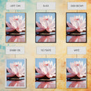 Lotus, Water Lily, Tranquil Nature Art, Framed Canvas Print, Zen Floral Wall Decor, Soft Pastel Painting, Botanical Art, Spa Wall Art
