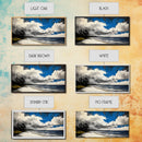 Dramatic Beach Scene, Blue Sky Canvas Print, Coastal Landscape Painting, Nature Wall Decor, Living Room Artwork, Framed Canvas Print