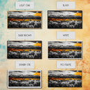 Mountain Range, Autumn Colors, Rustic Landscape, Moody Sky, Warm Tones, Framed Canvas Print, Cabin Wall Decor, Living Room Art