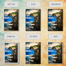 Coastal Cliff, Ocean Canvas Print, Nature Wall Art, Beach House Decor, Seascape Painting, Vibrant Blue Green Artwork, Office Art