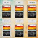 Sunset Reflection, Dramatic Skies, Ocean Scene, Framed Canvas Print, Vibrant Seascape, Living Room Wall Art, Fall Painting, Coastal Decor
