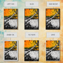 Abstract Tree, Fall Wall Art, Modern Nature Painting, Framed Canvas Print, Rustic Home Decor, Bold Orange Yellow, Unique Artwork