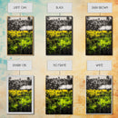 Wildflowers, Abstract Meadow, Colorful Landscape, Modern Wall Art, Framed Canvas Print, Boho Decor, Vibrant Nature, Yellow Green Art