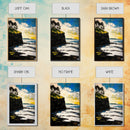 Dramatic Seascape, Cliffside View, Blue and Yellow Art, Canvas Print, Coastal Wall Decor, Beach House Artwork, Contemporary Style