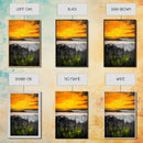 Fiery Sunset, Ocean Waves, Golden Sky, Framed Canvas Print, Tropical Beach Art, Coastal Decor, Living Room Wall Art, Bold Colors